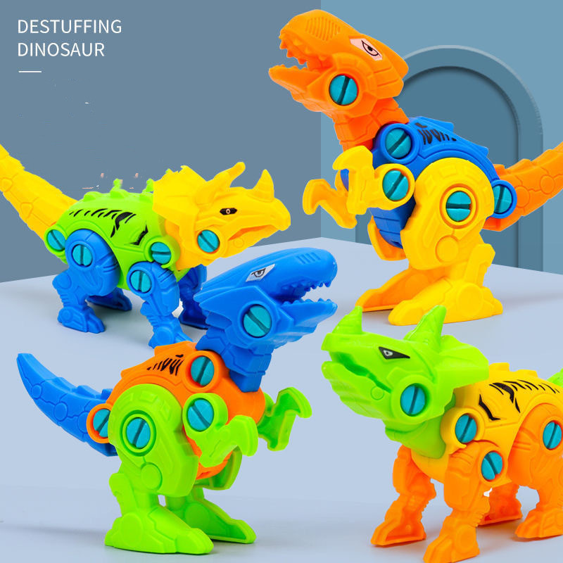Disassembly And Assembly Of Dinosaur Five In One Dinosaur Assembling Building Blocks
