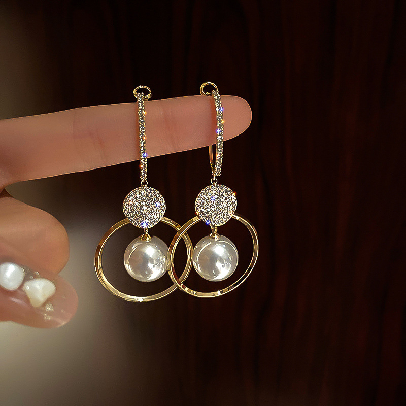 Korean Temperament French Net Red Hundred Towers Long Earrings