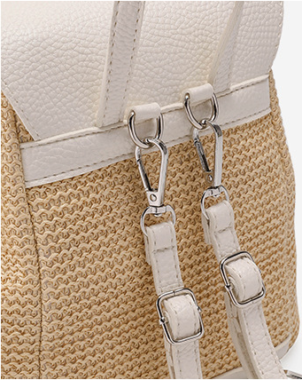 Title 8, Freizeit-Reiserucksack für Damen, Mini-Strohtasche