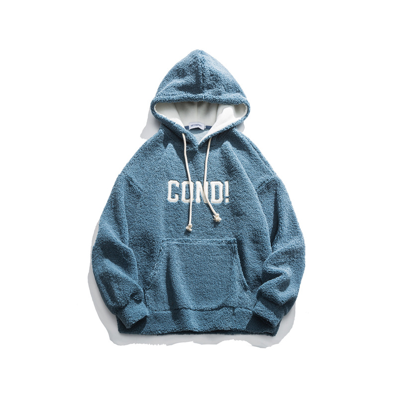 Title 4, Lamb wool loose Korean couple hooded sweater, w...