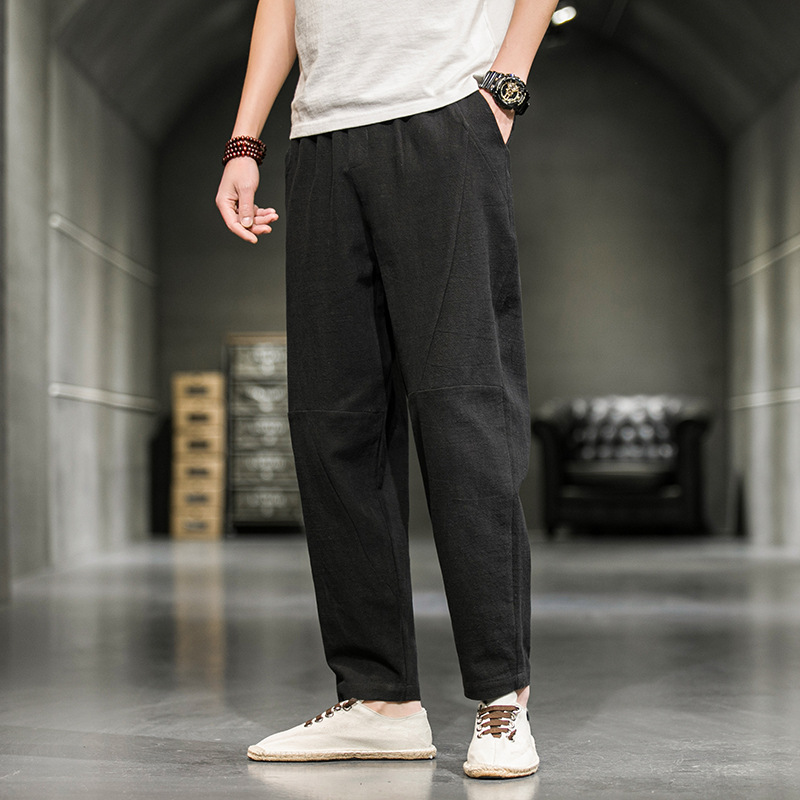 Linen Thin Loose Wide-leg Harem Pants