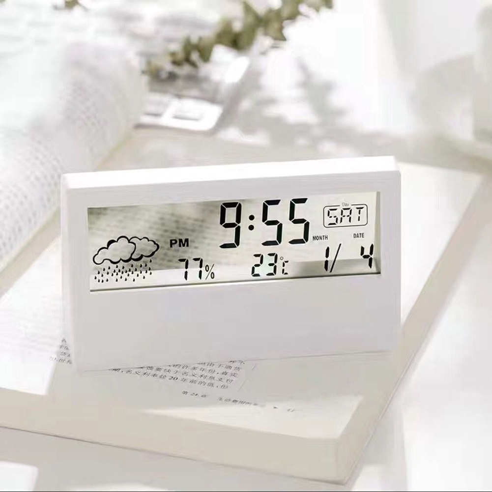 Title 18, Alarm Clock Thermo Hygrometer Clock Creative We...