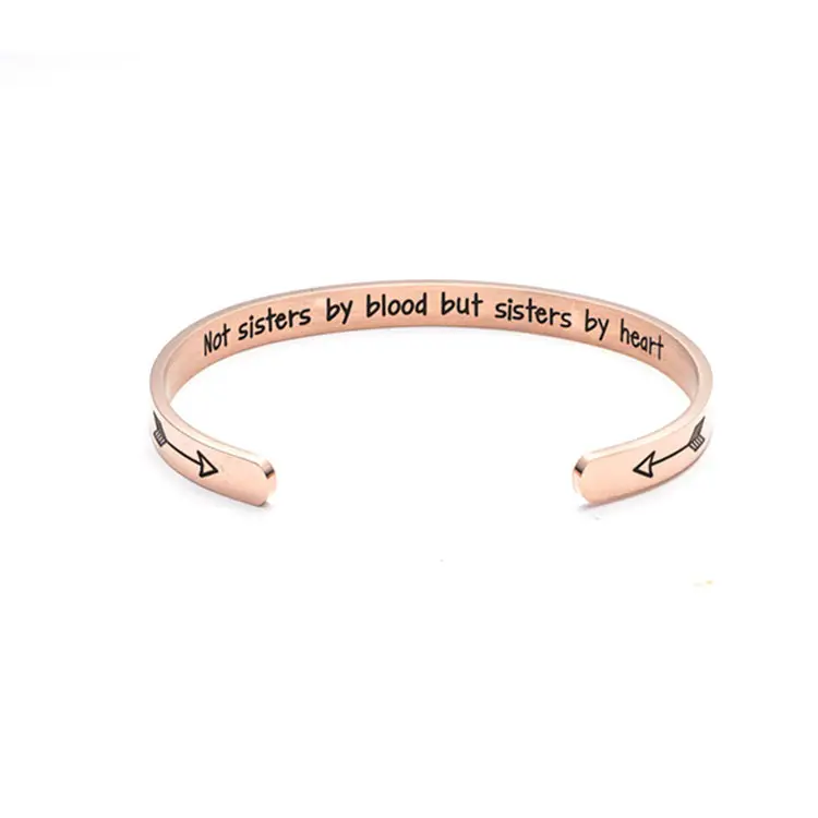 Stainless Steel Bracelet Sister Good Sister Lettering Bracelet