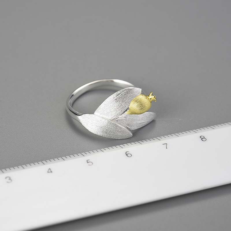 Sterling Silver S925 Women's Adjustable Ring With Unique Personality Design