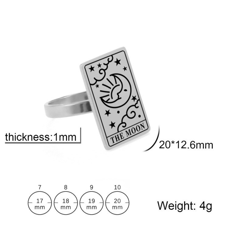 Tarot Steel Ring Men's And Women's Stainless