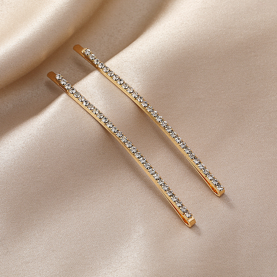 Rhinestone Clip With Simple Korean Bangs White - Shop at LoveMi