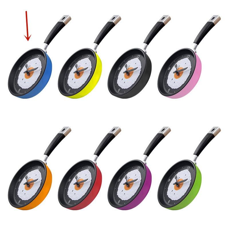 Title 1, Fried Egg Pan Clock Mute Clock Simple Clock Wal...