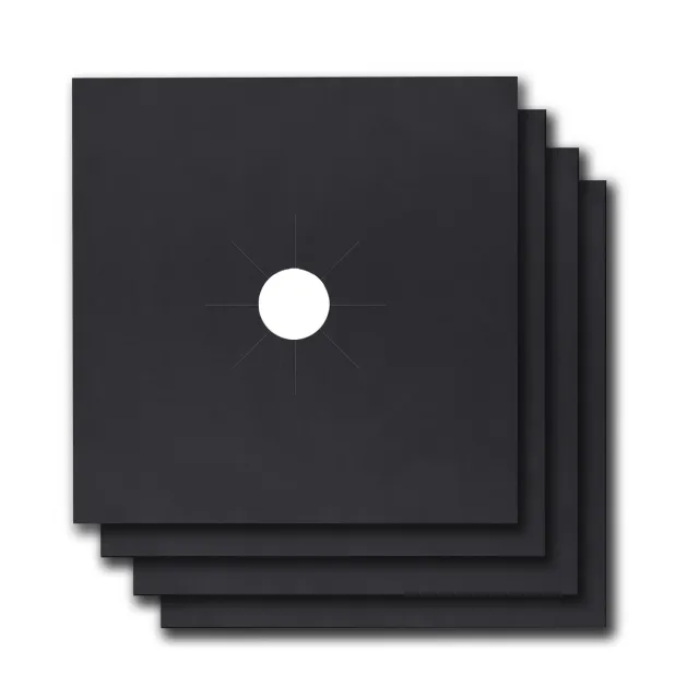 4 Pack Reusable Nonstick Stovetop Burner Protector Liner Black - Shop at LoveMi