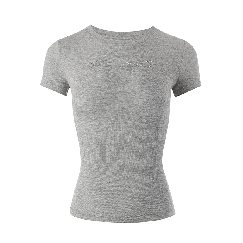 Light grey round neck