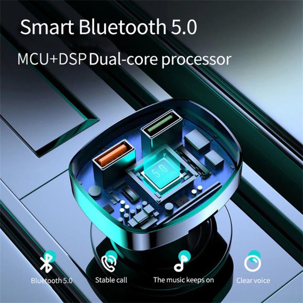 Cross-border New Bluetooth MP3 Car FM Frequency Digital Display Charger Player, Car Cigarette Lighter Fast Charger — foto 5