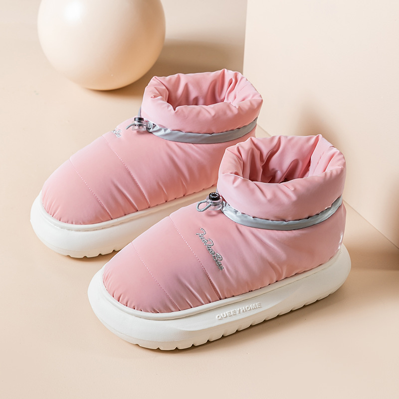 Warm Shoes Winter Home Floor Boots House Shoes For Women Pink - Shop at LoveMi
