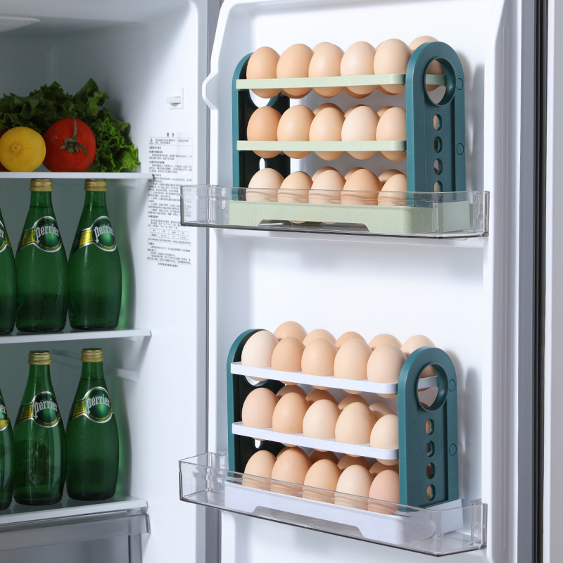 Title 1, Refrigerator Side Door Egg Storage Box 30 Three...