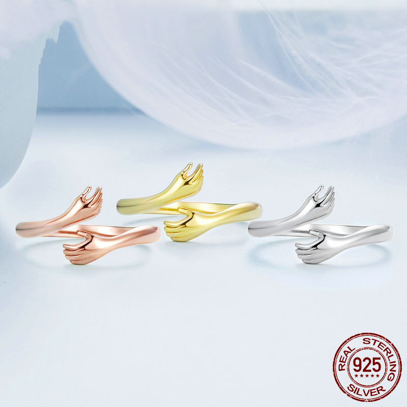 925 Sterling Silver Hug Ring For Women