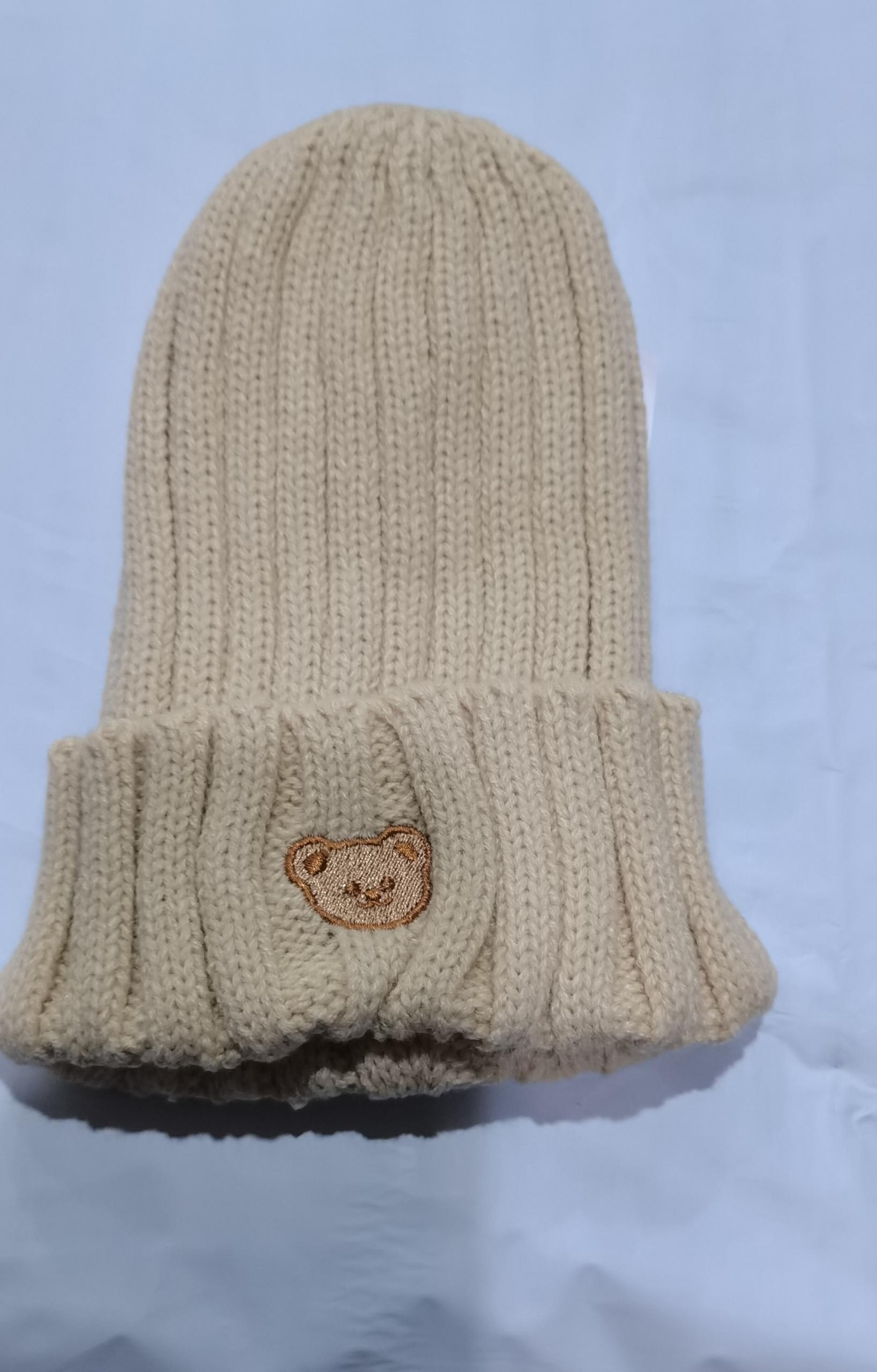 Infant Children's Wear Baby Embroidered Bear Head Candy Color