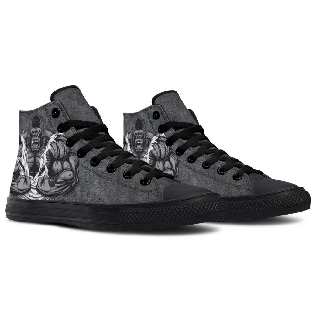 Fashion Printed Couple High Top Canvas Shoes
