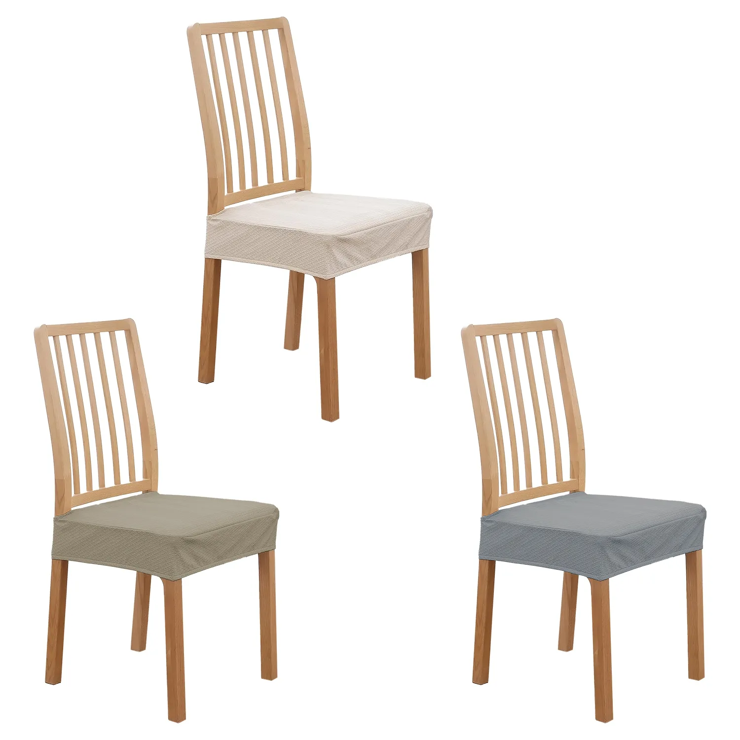 4Pack Waterproof Dining Chair Slipcovers Stretch Seat