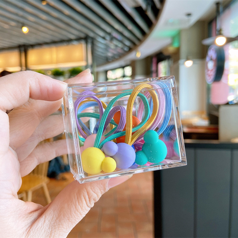 Color Hair Ring Fluorescent Bright Color Hair Rope Colorful Minnie - Shop at LoveMi