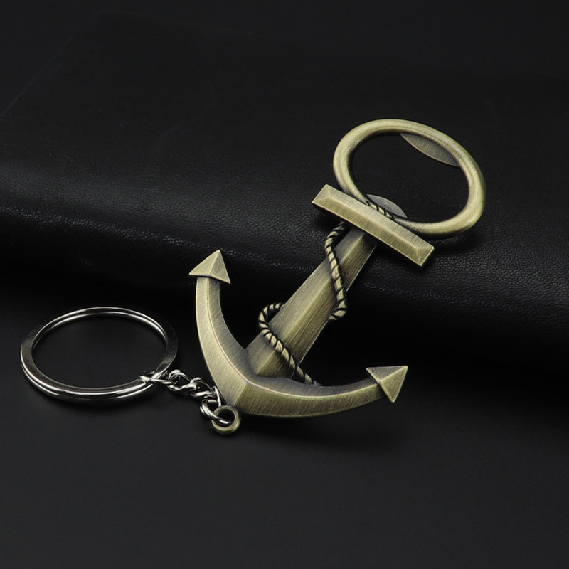 Title 7, Vintage Boat Rudder Corkscrew Keychain Pendant