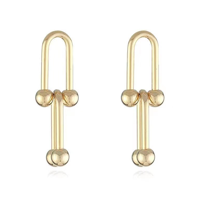 18k Gold Horseshoe Stud Earrings Personalized Gift