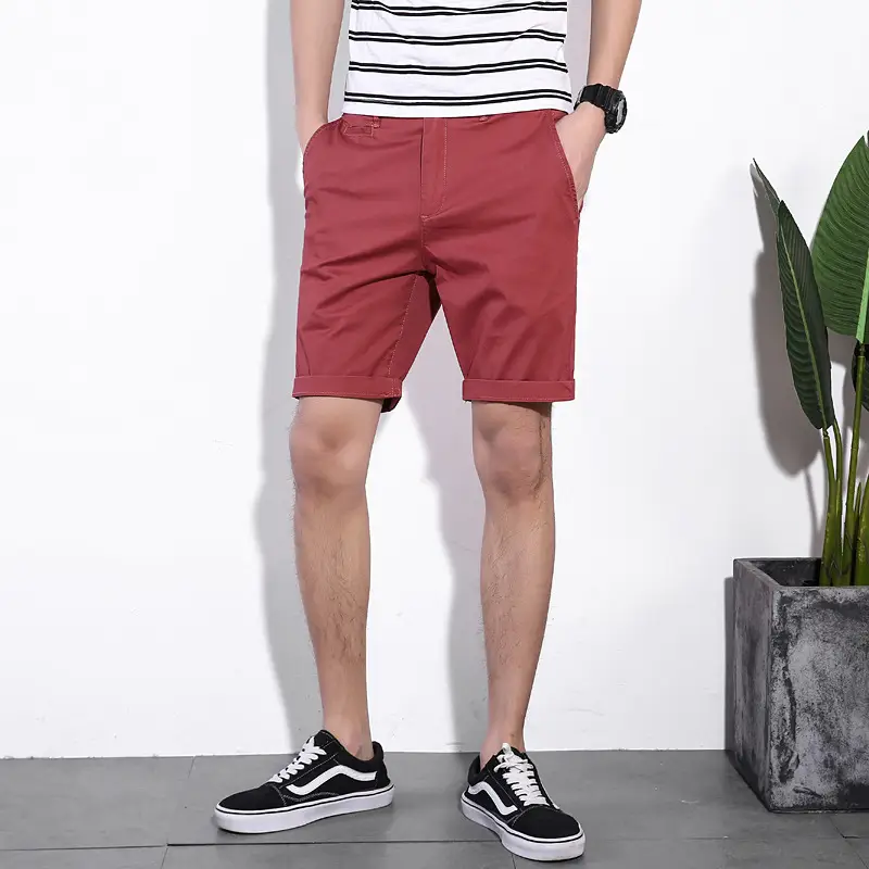Men's Casual Cotton Solid Color Shorts