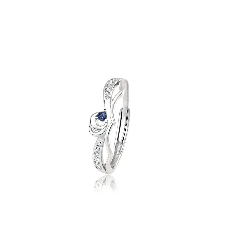 Simple Couple Ring In Sterling Silver