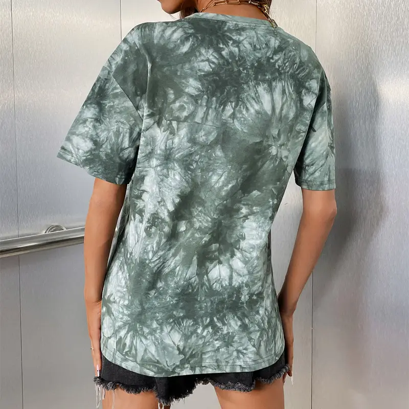 Women's Round Neck Short Sleeve Casual Pullover Top