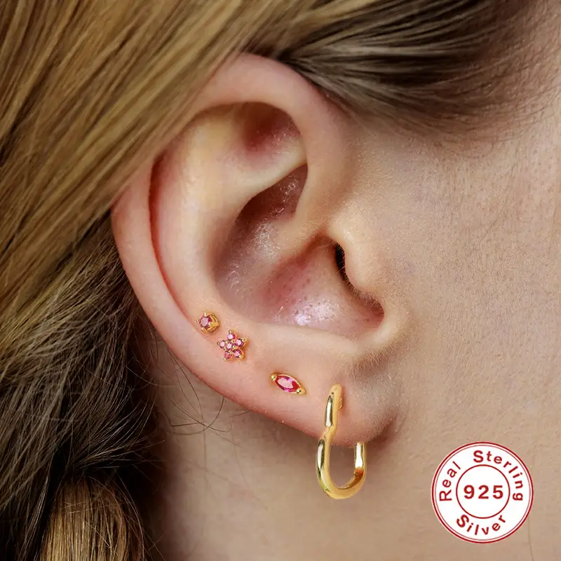Color Diamond Snowflake Fashion Trending Earrings