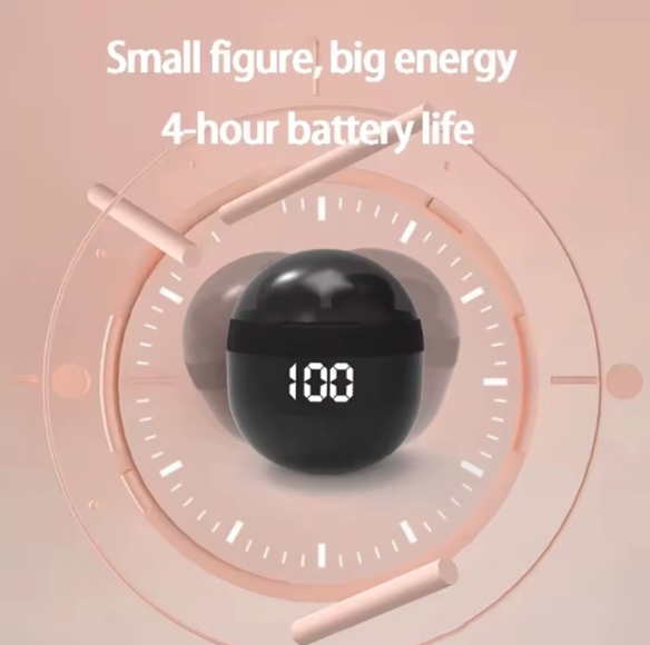 Mini Wireless Sleep Earbuds With LED Digital Display