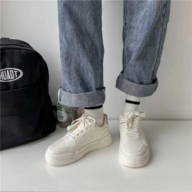 Versatile Retro Ins Trendy High Appearance Sneakers Rice Noodles 36 - Shop at LoveMi