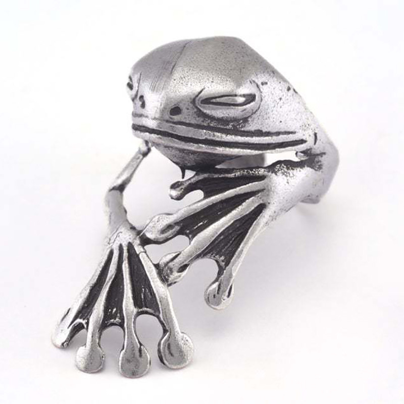 Cross-border Hot Sale Vintage Frog Cat Octopus Big Eyes Big Claw Ring