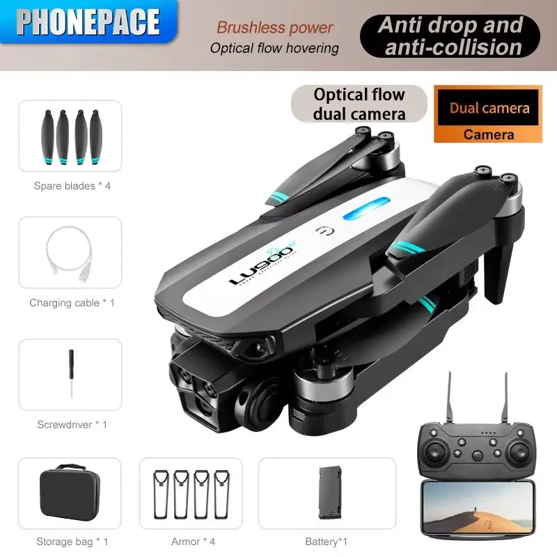 Quad-axis Dual-camera Folding Remote-controlled Airplane