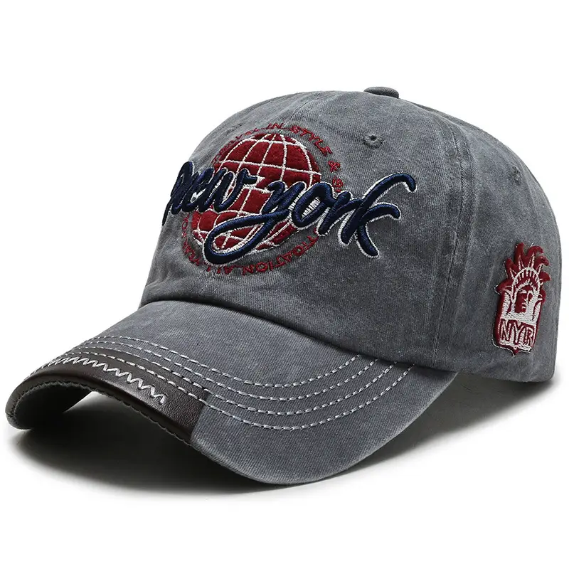 Old Letter Embroidered Hat Made Of Washcloth