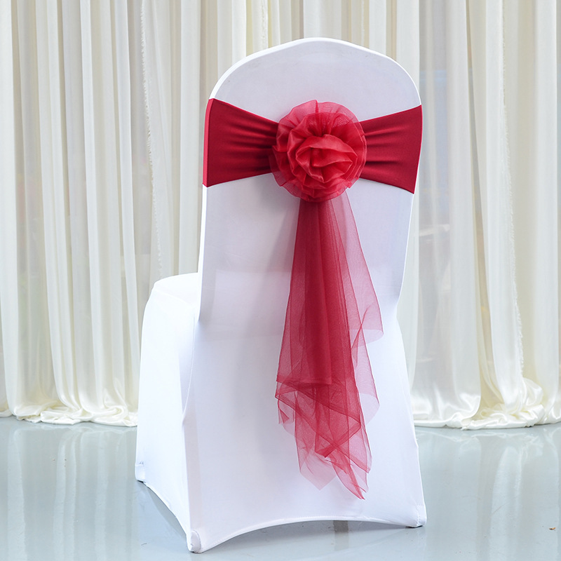 housse de chaise pour mariage Housse de Chaise Élastique Mariage FLEURON