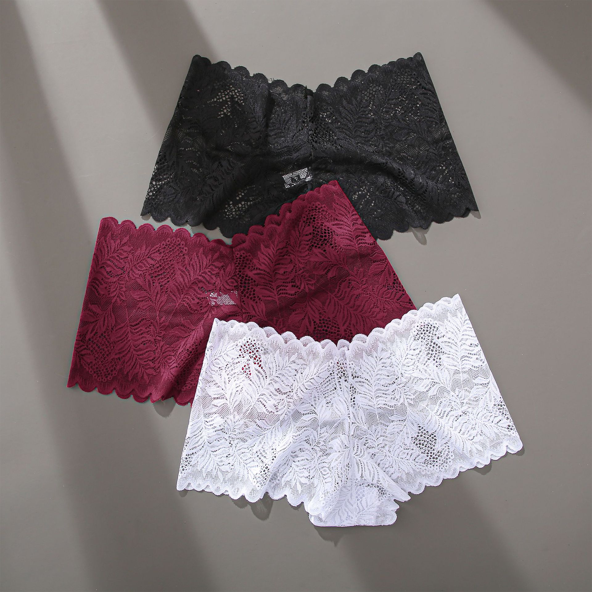 Title 11, New Lace Low Waist Boxer Hollow Out Boxer Panties