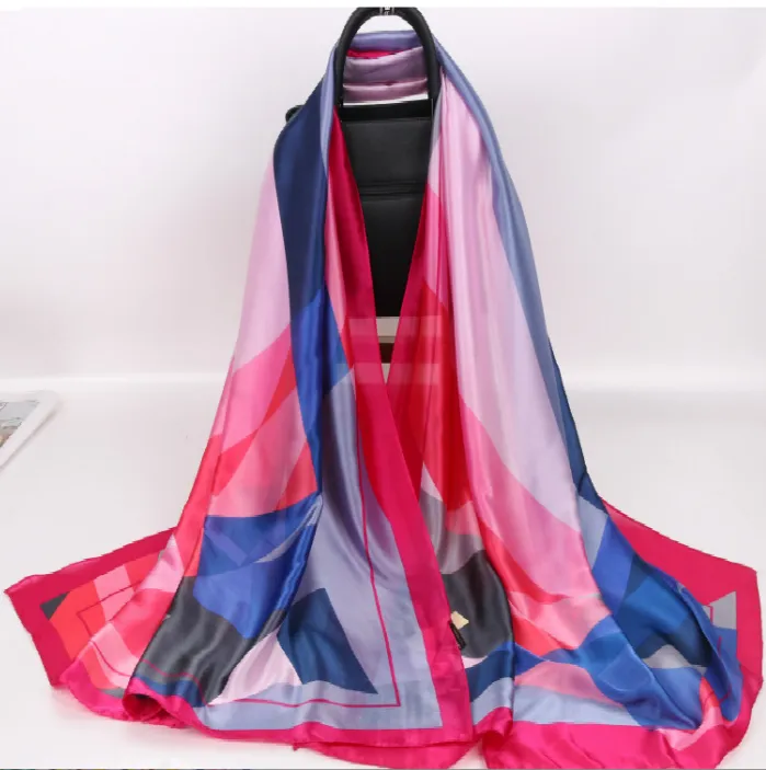 Fashion Women's Sunscreen Simulation Silk Scarf - 3Style-90X180Cm