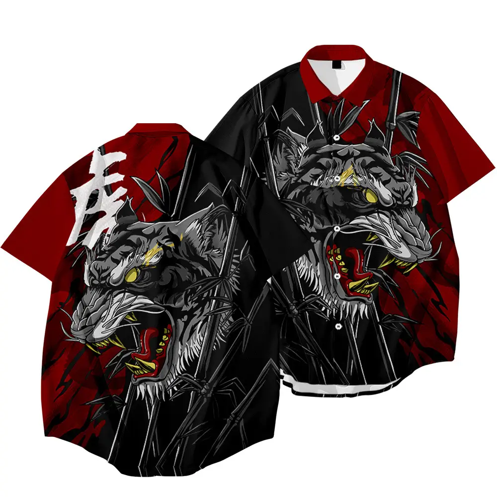 Red And Black Color Fashion Print For The Year Of The Tiger