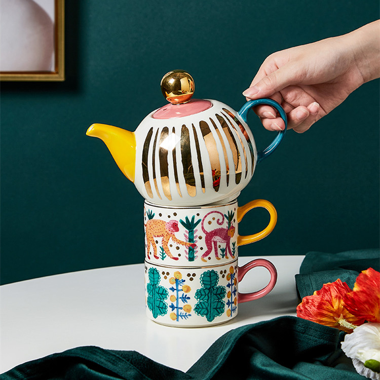 Household Ceramic Teapot And Teacup Set