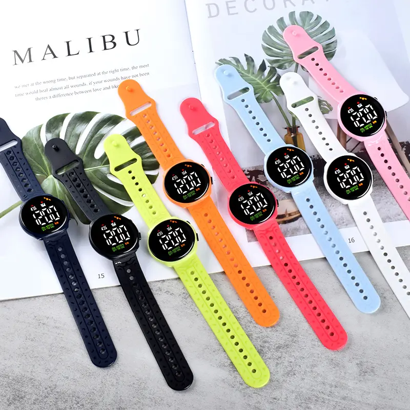 LED Outdoor Sports Waterproof Round Children's Electronic