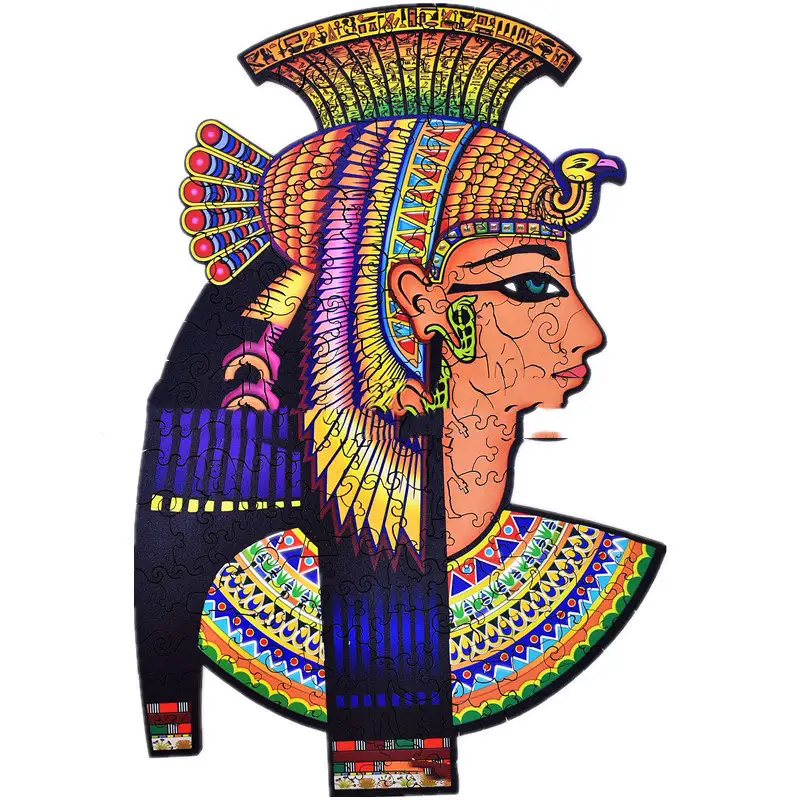 Egyptian Pharaoh's Special-shaped Wooden Jigsaw Puzzle Toy