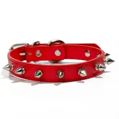 Studded Fashionable Durable High-quality Best-selling Dog Collar Trendy Popular Pet Product Spiked Protective Comfortable Sturdy - Red - View 1