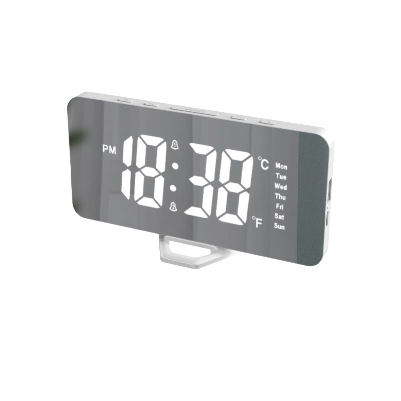 Student Digital Mirror Seat Children Intelligent Electronic Voice Control Desktop Clock Plug-in - Image 10