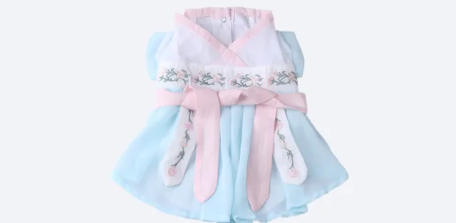 Thin Cute Shirt Cat Dress Hanfu Mint Blue - Shop at LoveMi