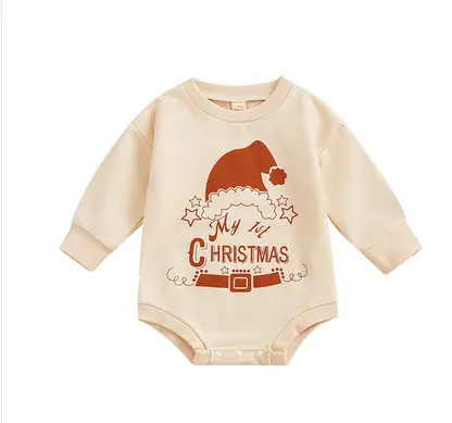 Fashion Christmas Baby Rompers 0-24M Toddler Newborn Infant