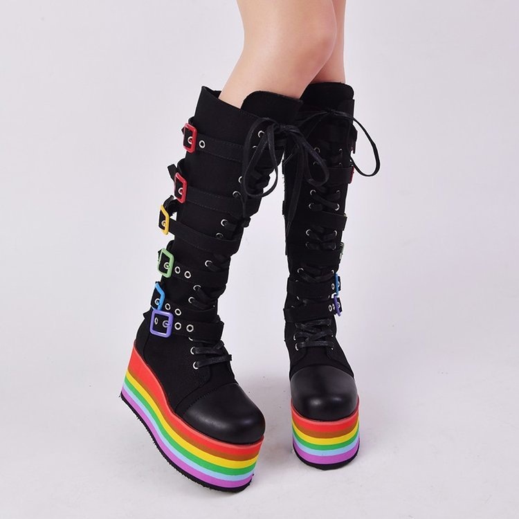 Title 5, High Heel Thick Sole High Boots Children Water ...