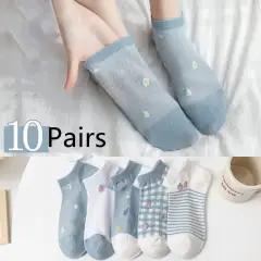 Socks Female Japanese Cartoon Shallow Mouth Casual Socks - Mesh Strawberry - View 1