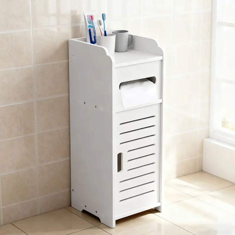 White Bathroom Bedroom Cabinet Drawer Shelf Cupboard