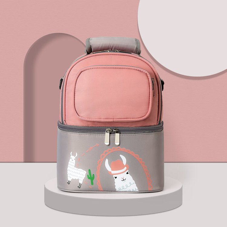 Picnic Bento Multifunctional Mummy Backpack Outdoor Refrigeration Pink - Shop at LoveMi