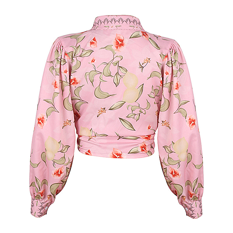 Title 17, Single-Breasted Resort Casual Versatile Floral ...