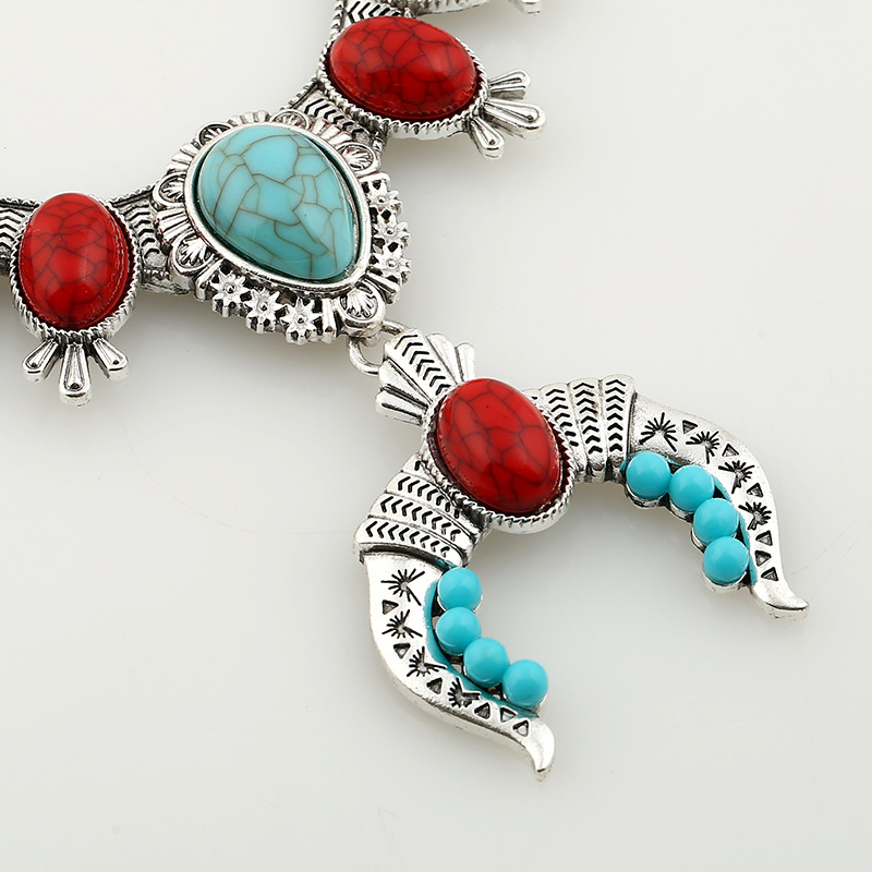 Exaggerated Jewelry Ethnic Style Turquoise Pendant
