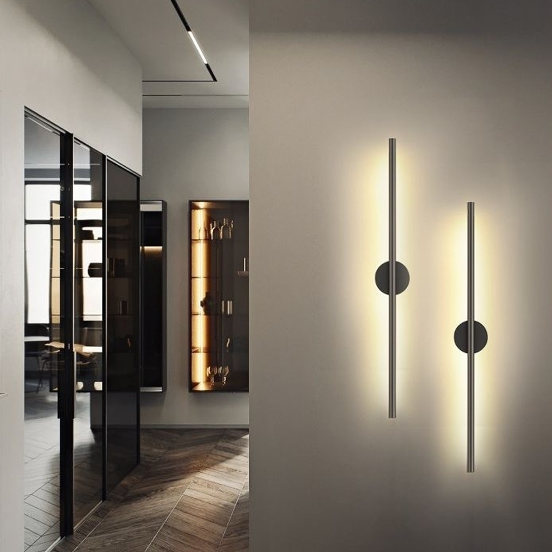 NEW Long Decor Light Sconce Dimable Strip Exterior LED Wall UK — image 8